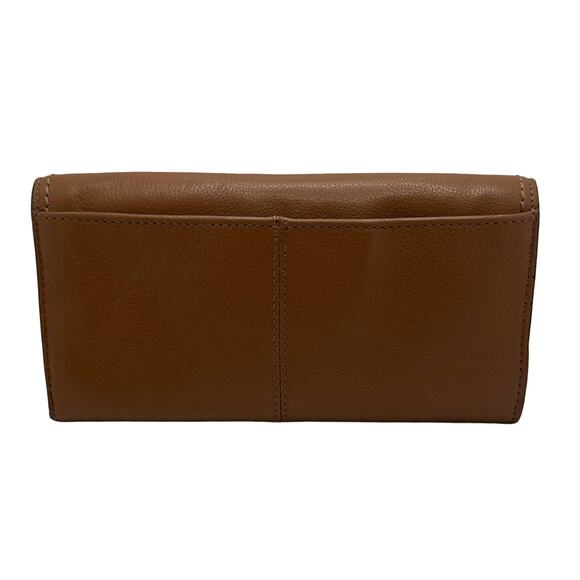 COACH Envelope Turnlock Tan Pebble Leather Wallet - Picture 2 of 12